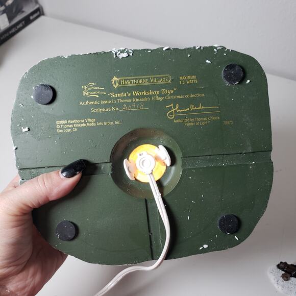 Thomas Kinkade Hawthorne Village Santas Workshop Toys & Horse Sleigh Christmas - Picture 9 of 16